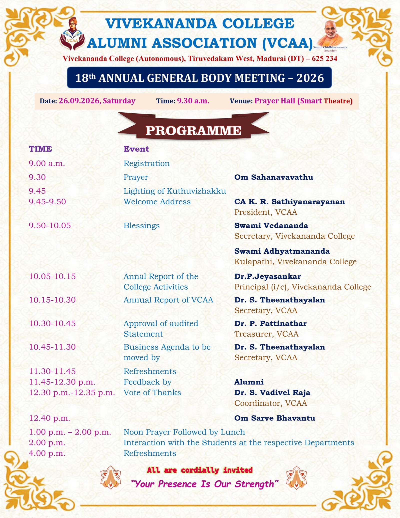 Annual General Body Meeting -2026